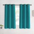 NICETOWN Room Darkening Curtains 60 inch Length 2 Panels, Peacock Teal, 2 Pieces, W42, Thermal Insulated Grommet Blackout Curtains for…