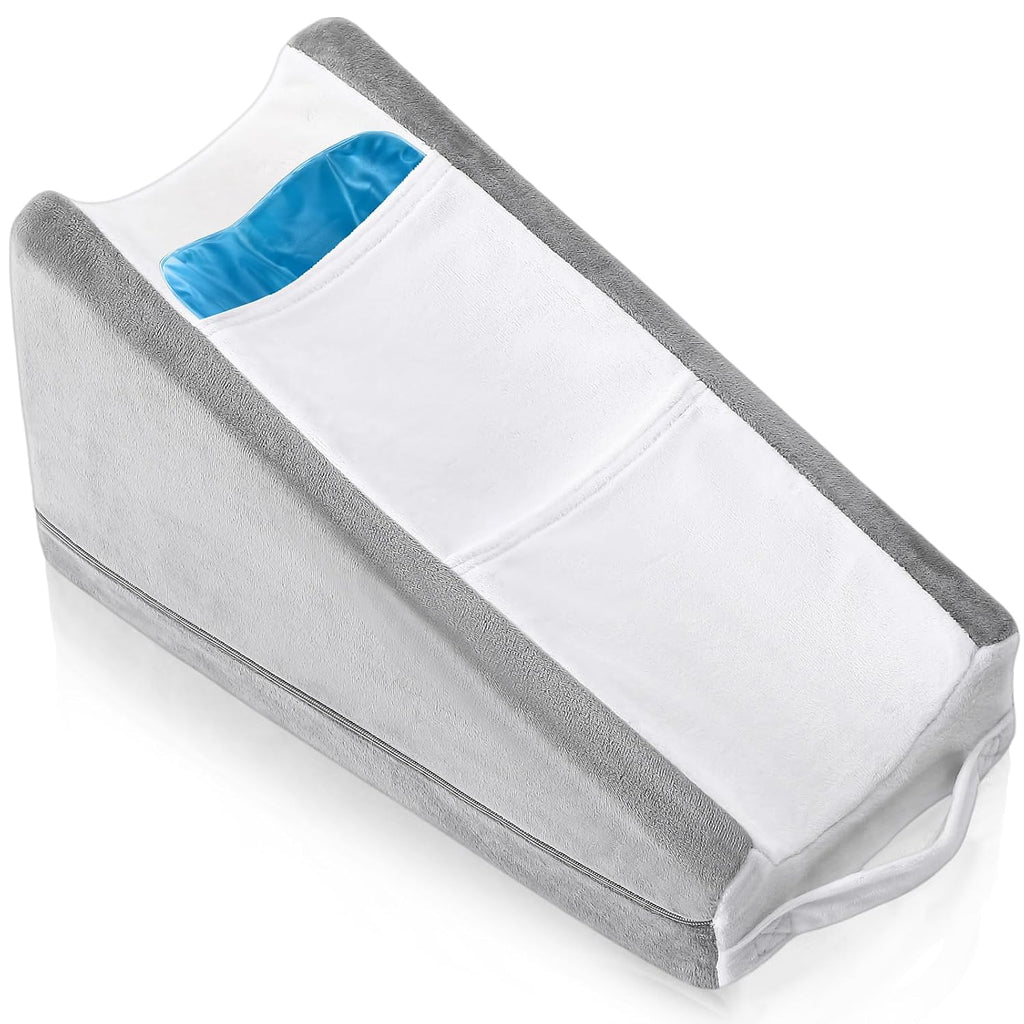 Buryeah Arm Elevation Pillow with 2 Pockets, Soft Ergonomic Support Pillow for Elbow Rest Wedge Broken Arm Gifts with High Density Foam for…
