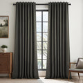 Topfinel 102 Inch Long Charcoal Gray Blackout Curtains for Bedroom 2 Panels Set Modern Natural Linen Back Tab Pleated Floor to Ceiling Ther…