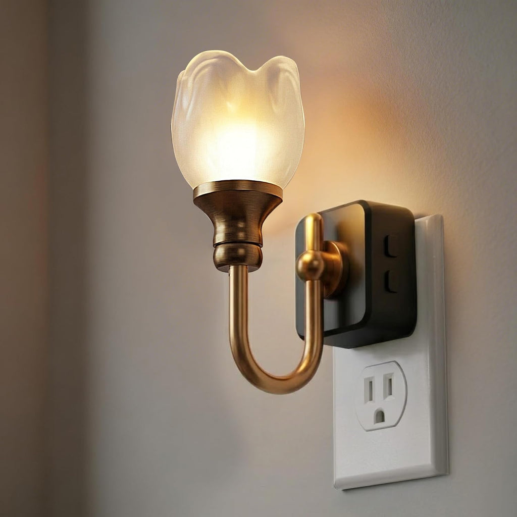 L LOHAS LED Night Lights Plug into Wall, RGB Floral Night Lights with Dusk to Dawn Sensor, 0-100lm Adjustable Brightness, for Hallway…