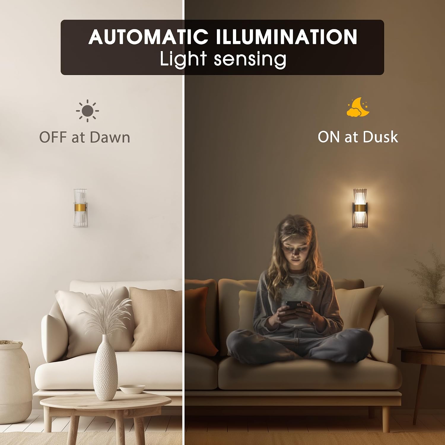 Briignite Night Light Plug into Wall, 2 Pack, 320° Rotation Night Light with Dusk to Dawn Light Sensor, Soft White 3000K, 0-100LM…