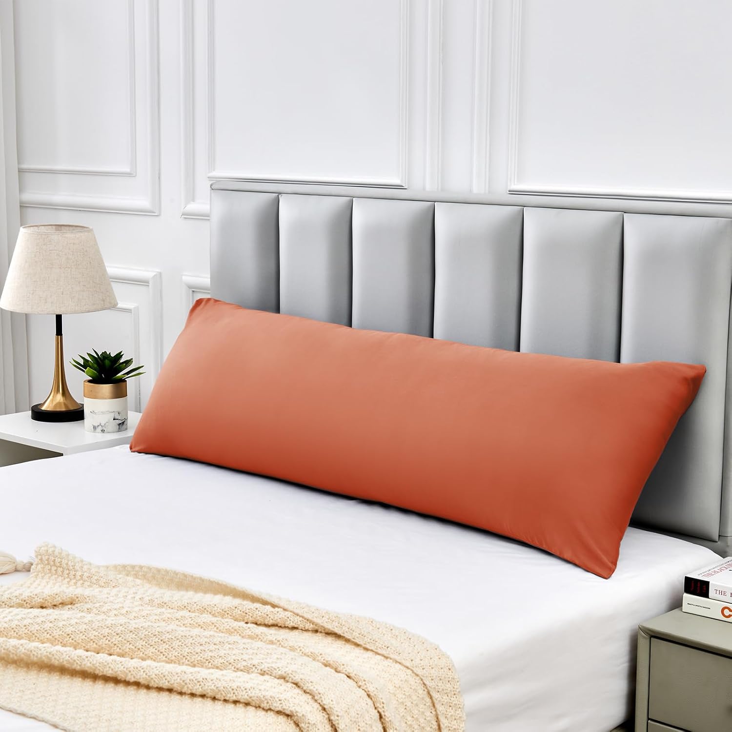 Warmstar Cotton Body Pillow Cover 1 Pack, 600 Thread Count Body Pillow case 20"x54", Long Body Pillow Case Cover Soft Breathable with…