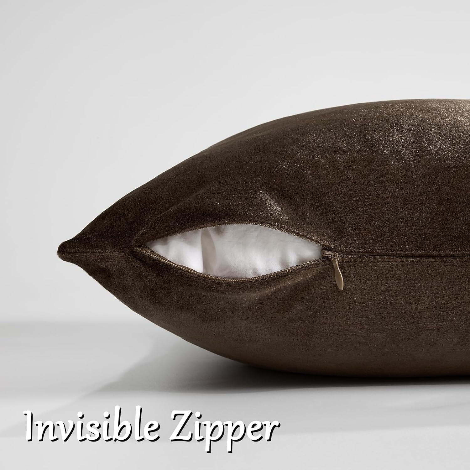 GIGIZAZAFocusingonhomedecoration GIGIZAZA Brown Velvet Pillow Covers 20x20, Square Solid Throw Pillow Covers Decorative Modern Pillows Big V…