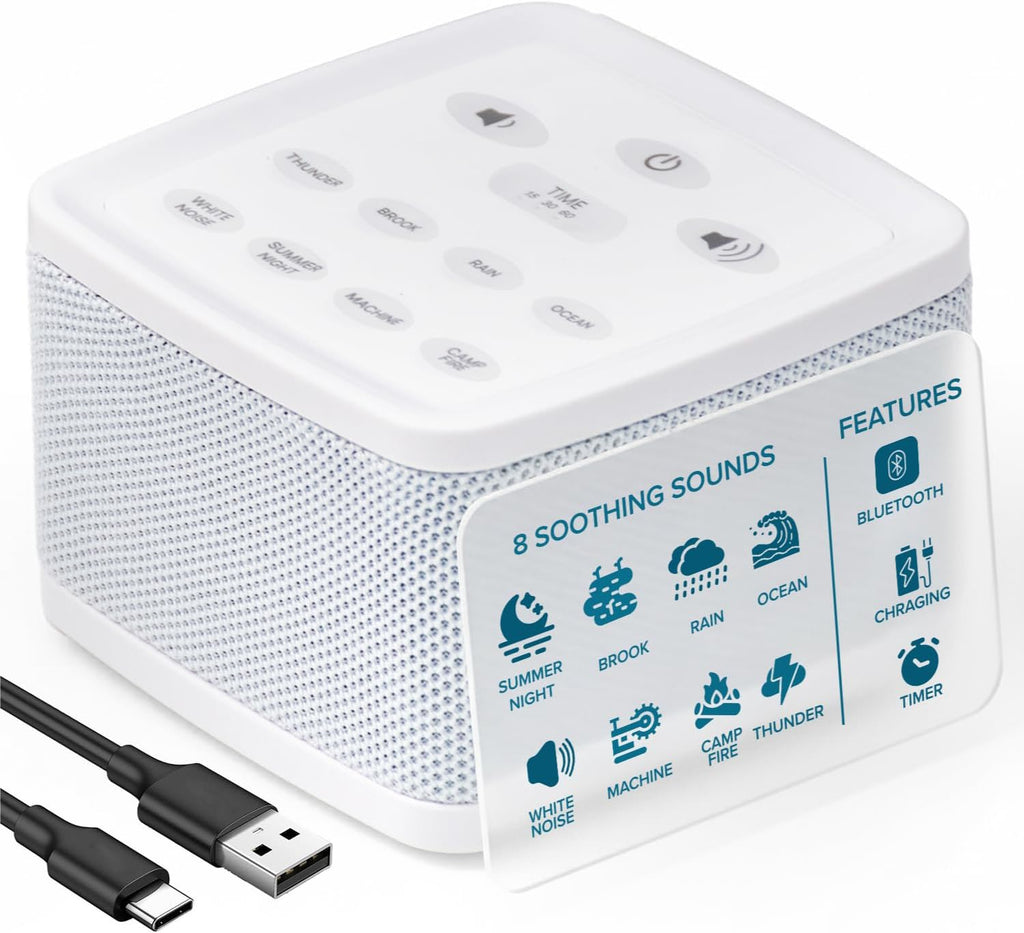 Big Red Rooster White Noise Machine for Sleeping – Baby & Kids Sound Machine with Rain, Nature & Ocean Sounds – Portable Sleep Noise…