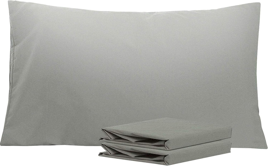 Ntbay King Pillowcase Set - 2 Pack Brushed Microfiber 20x36 Pillowcases - Soft, Wrinkle-Free, Fade-Resistant, Stain-Resistant, Smoke Grey P…