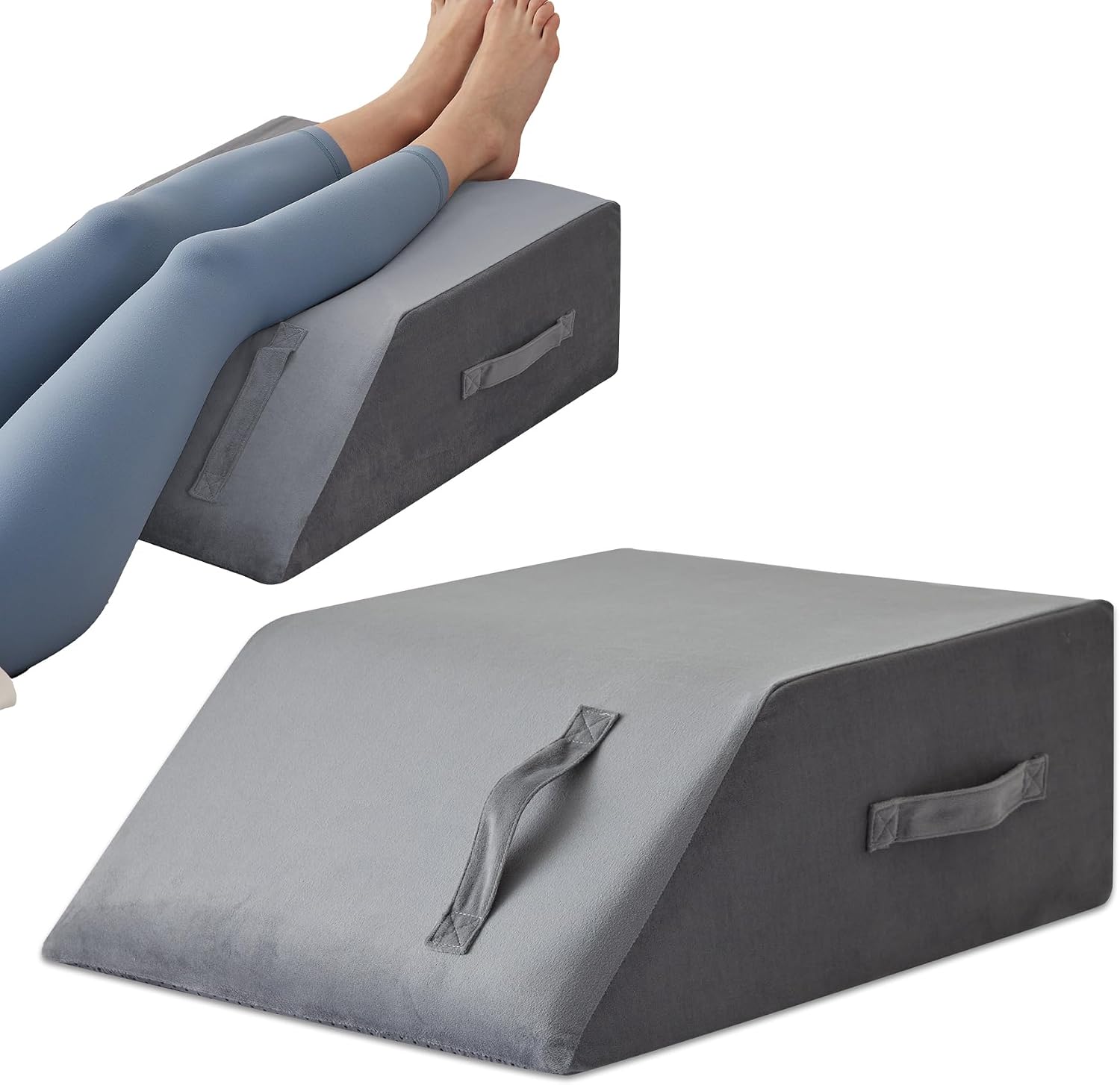MEGCXIT Leg Pillow Elevation Blood Circulation, Leg Wedge for Elevation for Swelling, Leg Elevating Pillow for After Surgery Memory Foam…