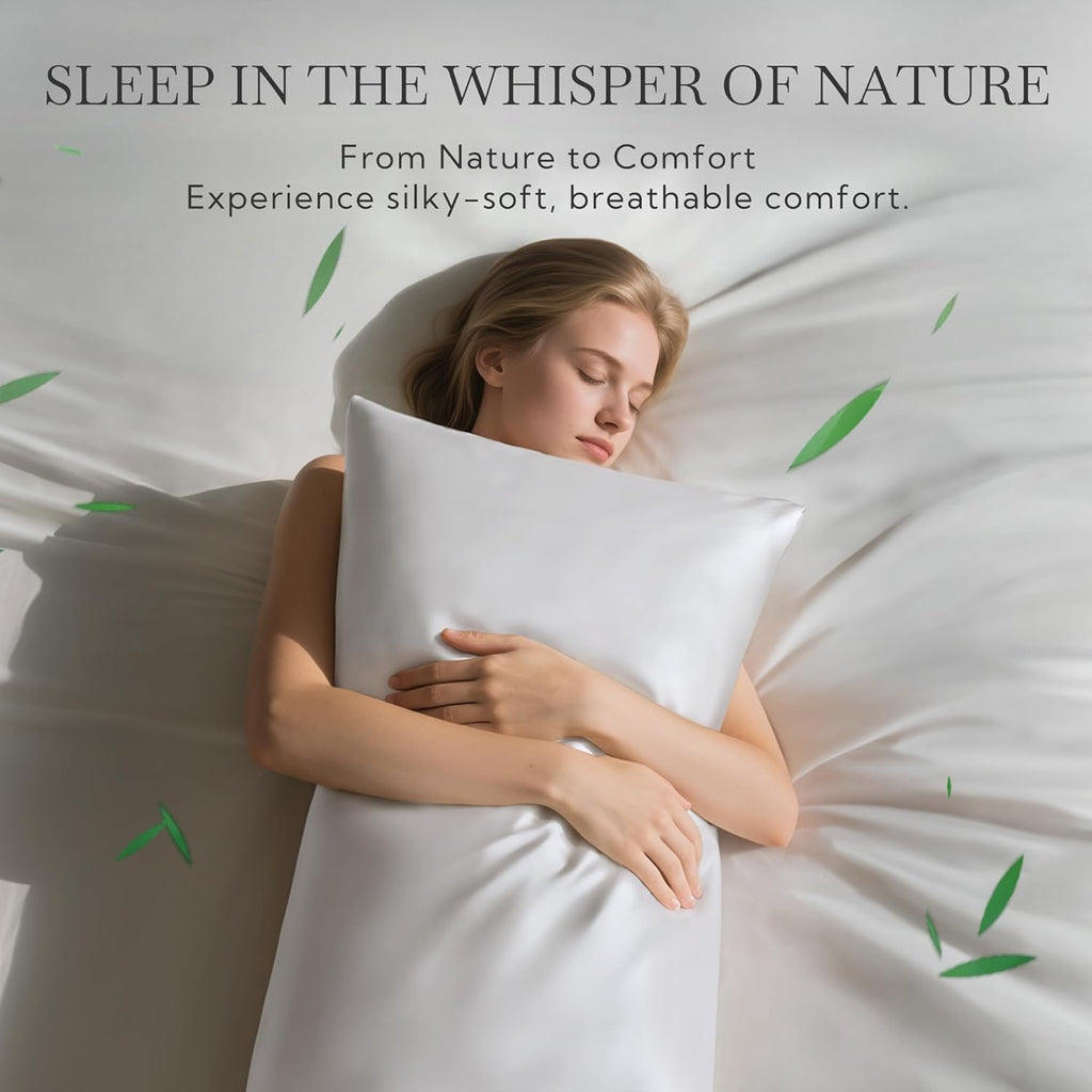 MR&HM Standard Pillow Cases Set of 2, Cooling Pillow Case for Hot Sleepers 20"x26", Breathable & Moisture Wicking, Soft Envelope Pillo…