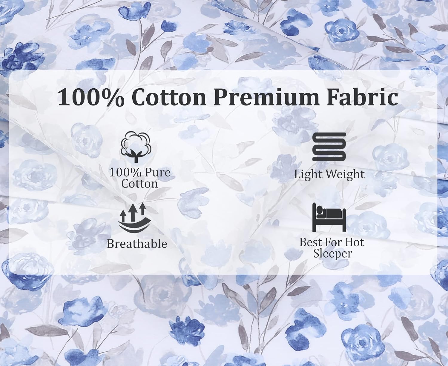 Ruvanti 100% Cotton Percale Sheets Full Size – Crisp Cooling Bed Sheets for Hot Sleepers, Deep Pocket 16”, Soft Breathable & Durable Hotel-…