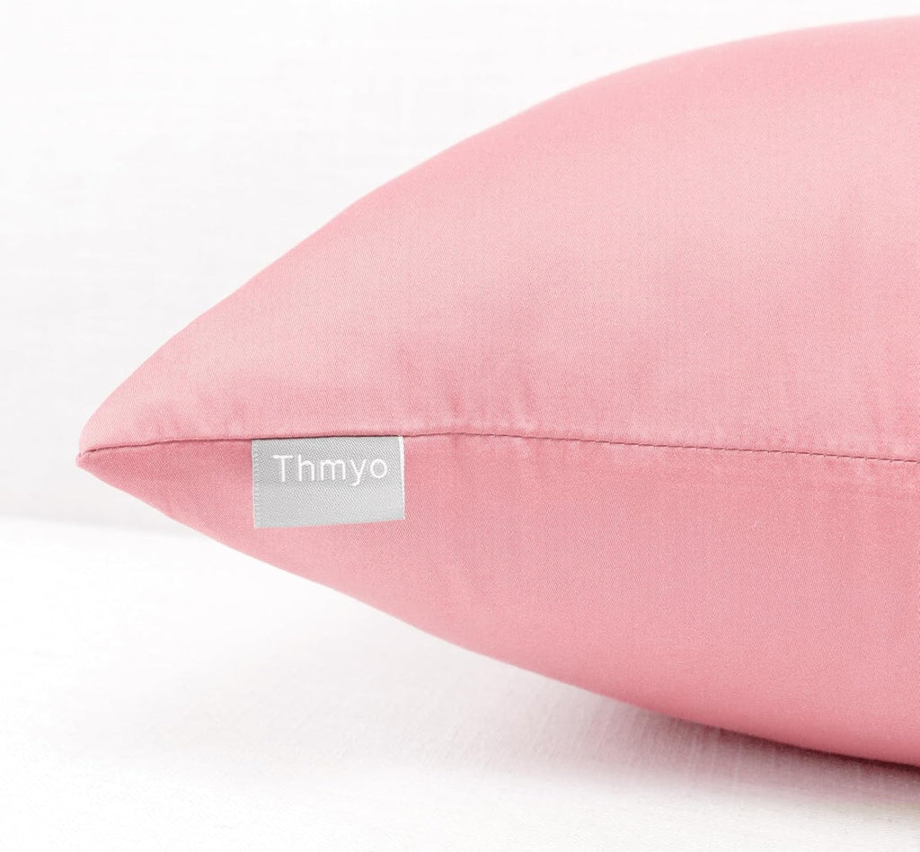 Thmyo 4-Pack 100% Cotton Comfortable Solid Decorative Throw Pillow Case, Thmyo Square Cushion Cover Pillowcase Sublimation Blank Pillow Cove…