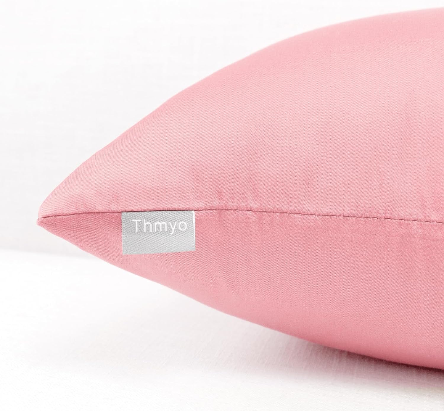 Thmyo 4-Pack 100% Cotton Comfortable Solid Decorative Throw Pillow Case, Thmyo Square Cushion Cover Pillowcase Sublimation Blank Pillow Cove…