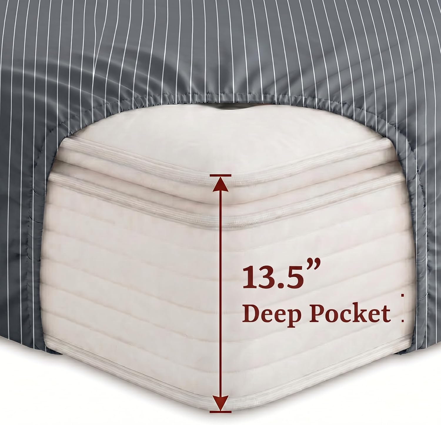 Perupima Peru Pima 415 Thread Count Percal Full Sheet Set - 100% Peruvian Pima Cotton, 4 Piece (Flat, Fitted, 2 Pillowcases) - Cooling, Cri…