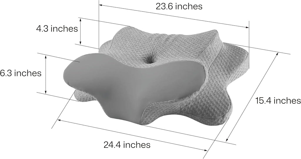 Funccube Cervical Neck Pillow - Memory Foam Pillow for Sleeping, Ergonomic Neck Support Contour Pillows for Side Back Stomach Sleepers, Orth…