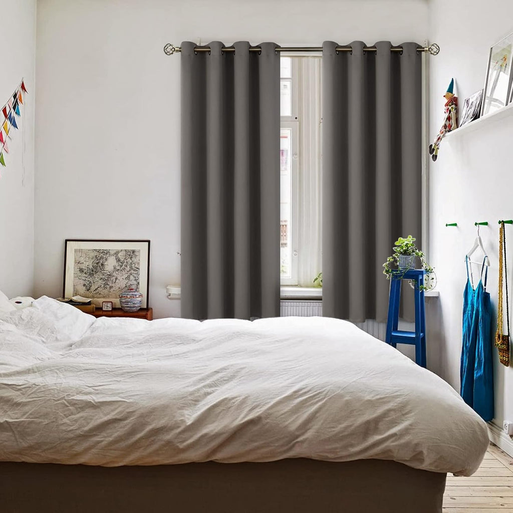 BGment Blackout Curtains for Bedroom - Grommet Thermal Insulated Room Darkening Curtains for Living Room, Set of 2 Panels, Each 55 x 69 Inc…