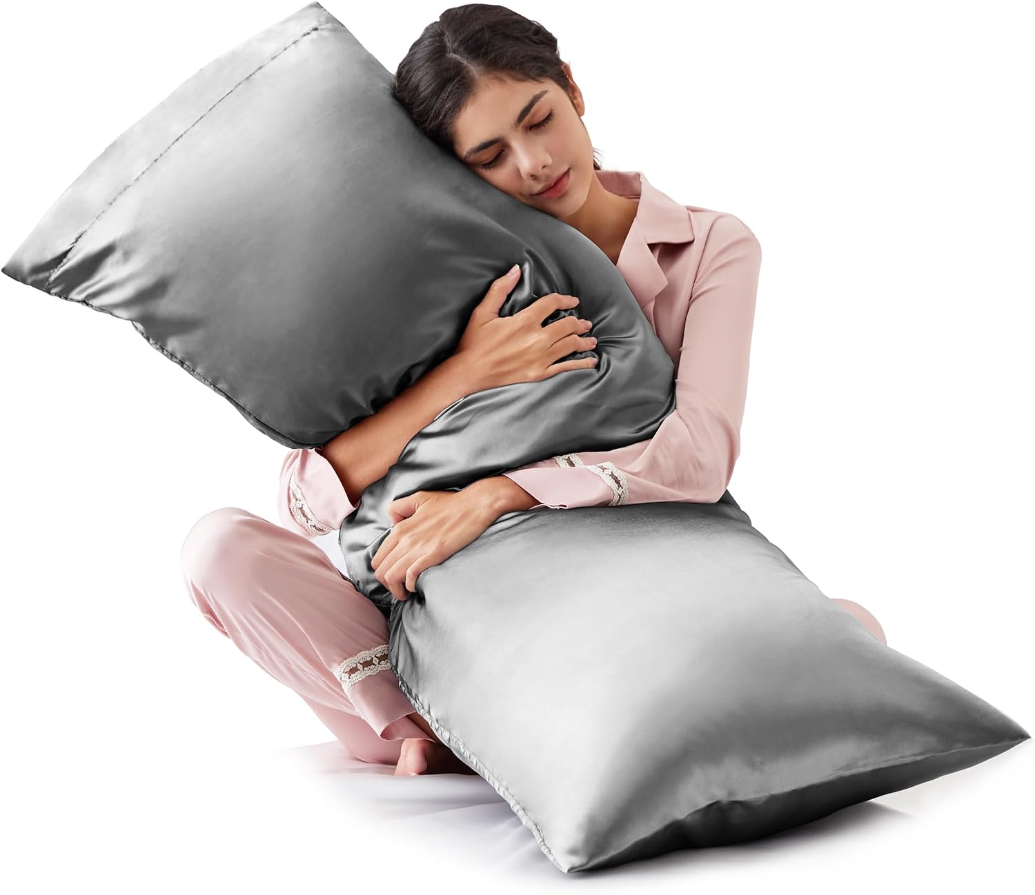 Lovescabin Love's cabin Satin Body Pillowcase 20x54, Cooling Pillow Cover for Hair and Skin, Silky Smooth with Envelope Closure, Similar to…