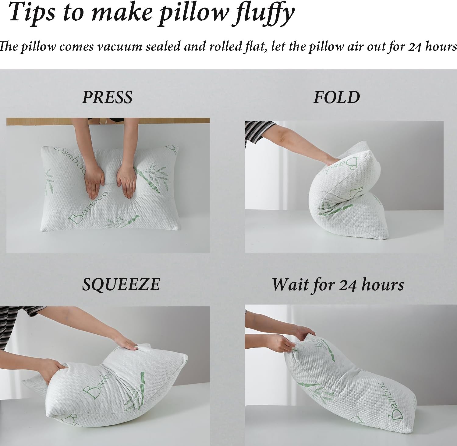 Hoxxme King Size Memory Foam Pillows Set of 2, Bed Pillow for Sleeping, Firm Pillow Gel for Neck Support, Hotel Quality Bed Rest Pillow wit…