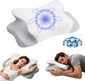 XINYINGYU Cervical Neck Pillow, Ergonomic Contour Memory Foam Pillow for Neck Shoulder Breathable Cooling Cover, Orthopedic Support…