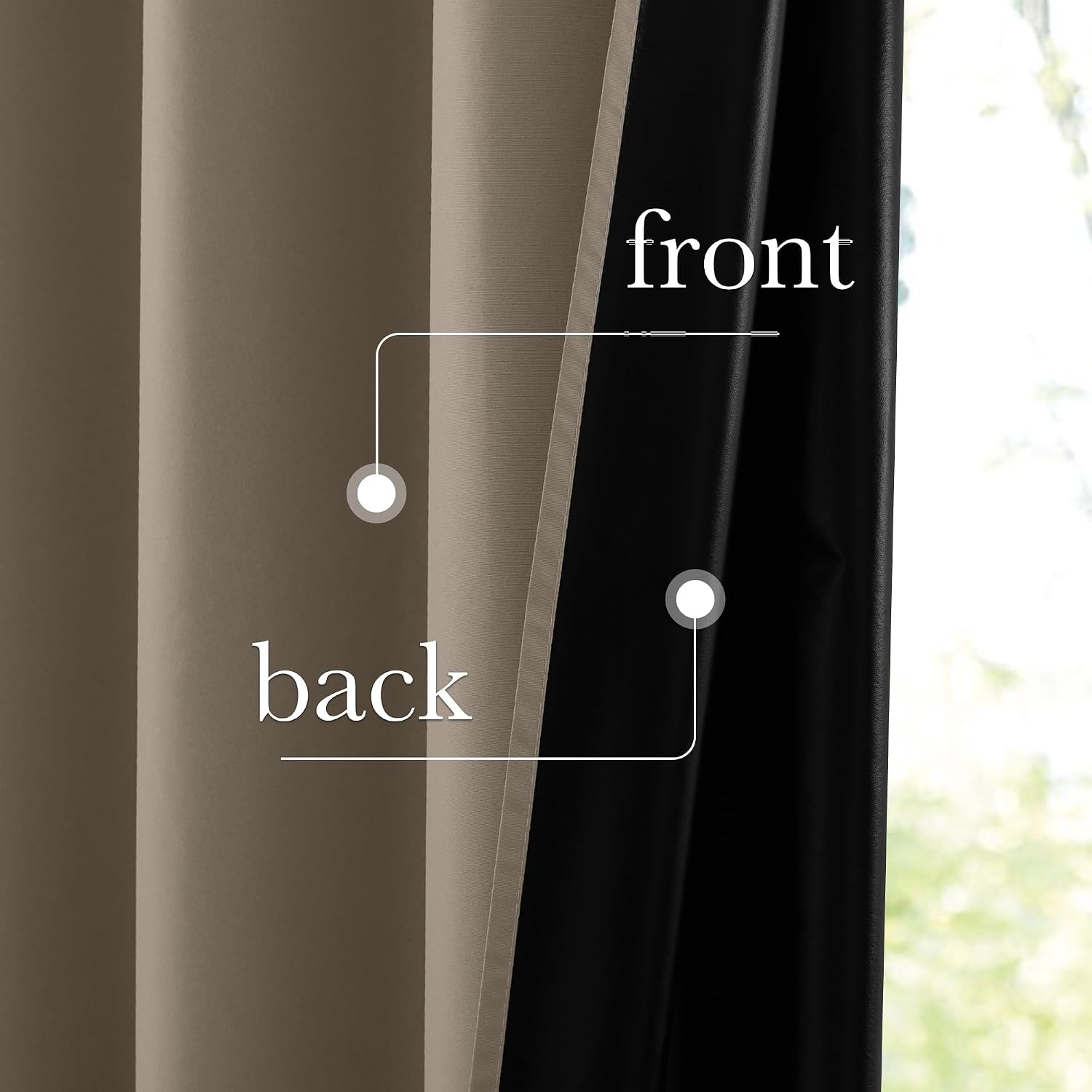 Nicetown 100% Full Blackout Portable Curtains for Bedroom, Grommet Lightweight Travel Black Out Shades Window Treatments Thermal Curtains f…