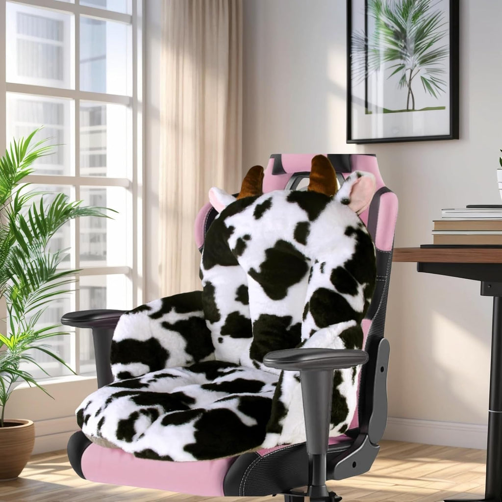 DOBUONO Comfy Office Chair Cushion: 17.5" L x 17.5" W x 18" H Cute Seat Cushion Kawaii Cushion for Gaming Chair with Backrest Non-Slip…