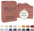 Bella Coterie Luxury Bamboo Viscose Split King Size Sheet Set | 2 Fitted Sheets for Sleep Number & Adjustable Beds | 100% Organically…