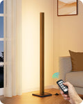 Edishine Mid Century Modern Floor Lamp with Remote, Dimmable Wood LED Corner Lamp, Minimalist Standing Mood Lighting for Living Room, Bedro…