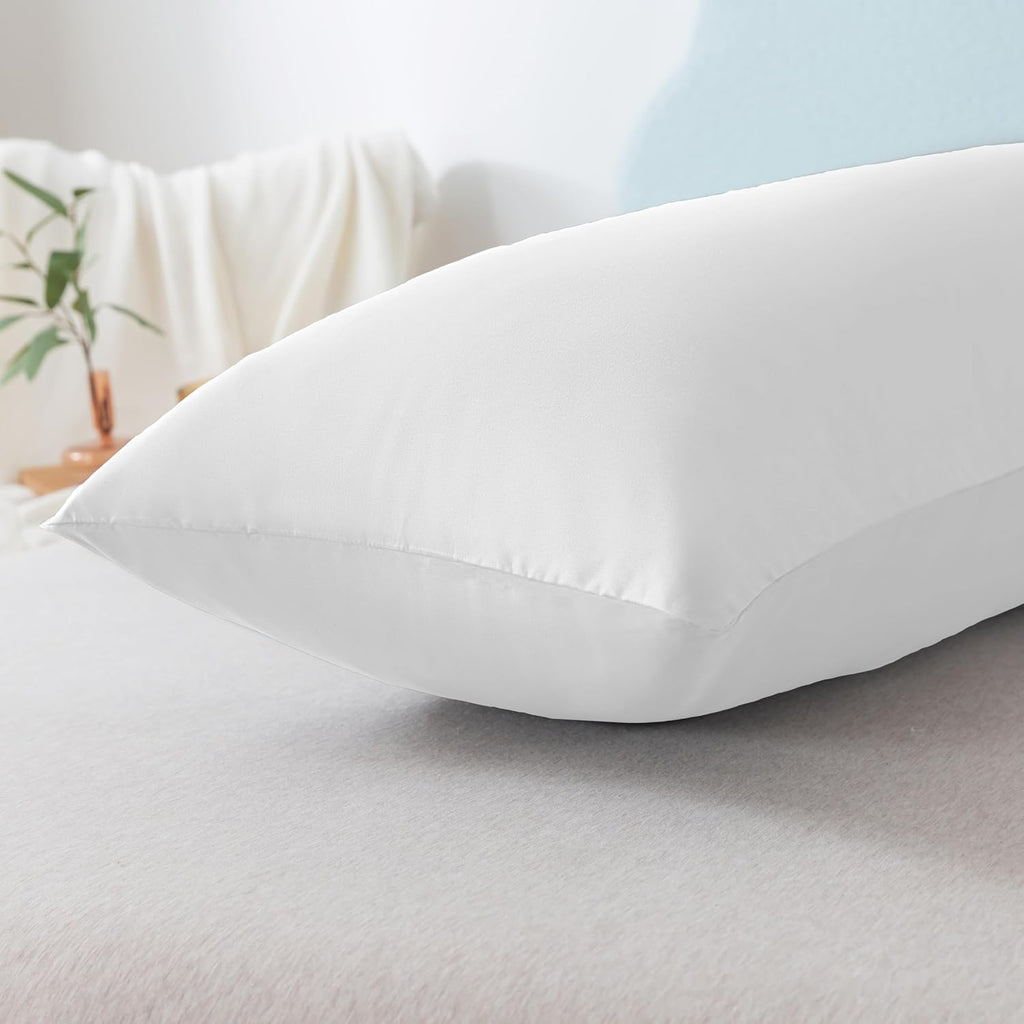 Ubauba Memory Foam Body Pillow with Cover, Full Large Body Pillows Insert for Adults with Envelope Closure Pillowcase, Firm & Fluffy Long…