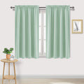 Dwcn Blackout Curtains Room Darkening Thermal Insulated Bedroom Curtains Window Curtain Panels, 52 x 54 inches Long, Set of 2 Light Green R…