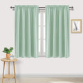 Dwcn Blackout Curtains Room Darkening Thermal Insulated Bedroom Curtains Window Curtain Panels, 52 x 45 inches Long, Set of 2 Light Green R…