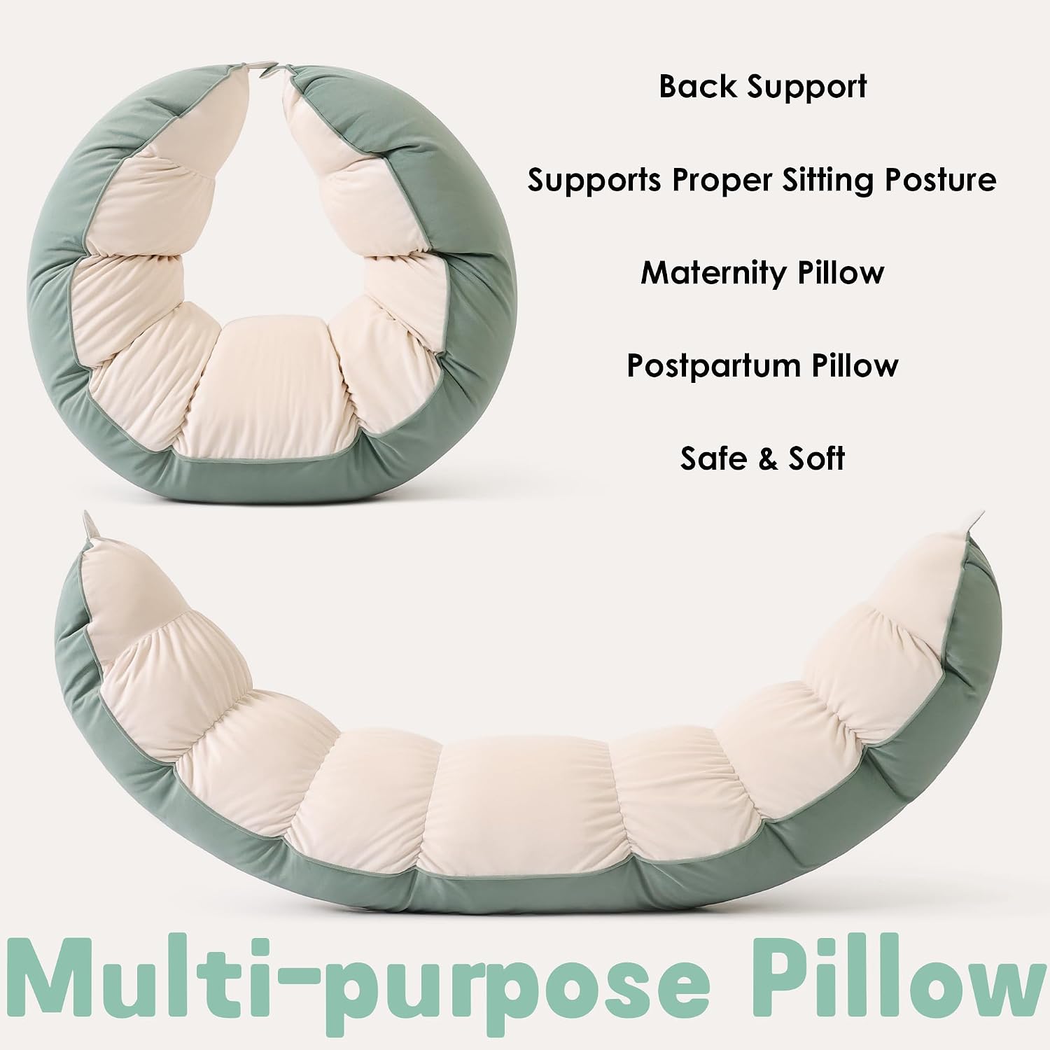Peallow(Pat. Pend) – Long Round Body Pillow for Adults, Bolster Pillow for Sleeping, Soft and Supportive Pillow for Sleeping & Lumbar…