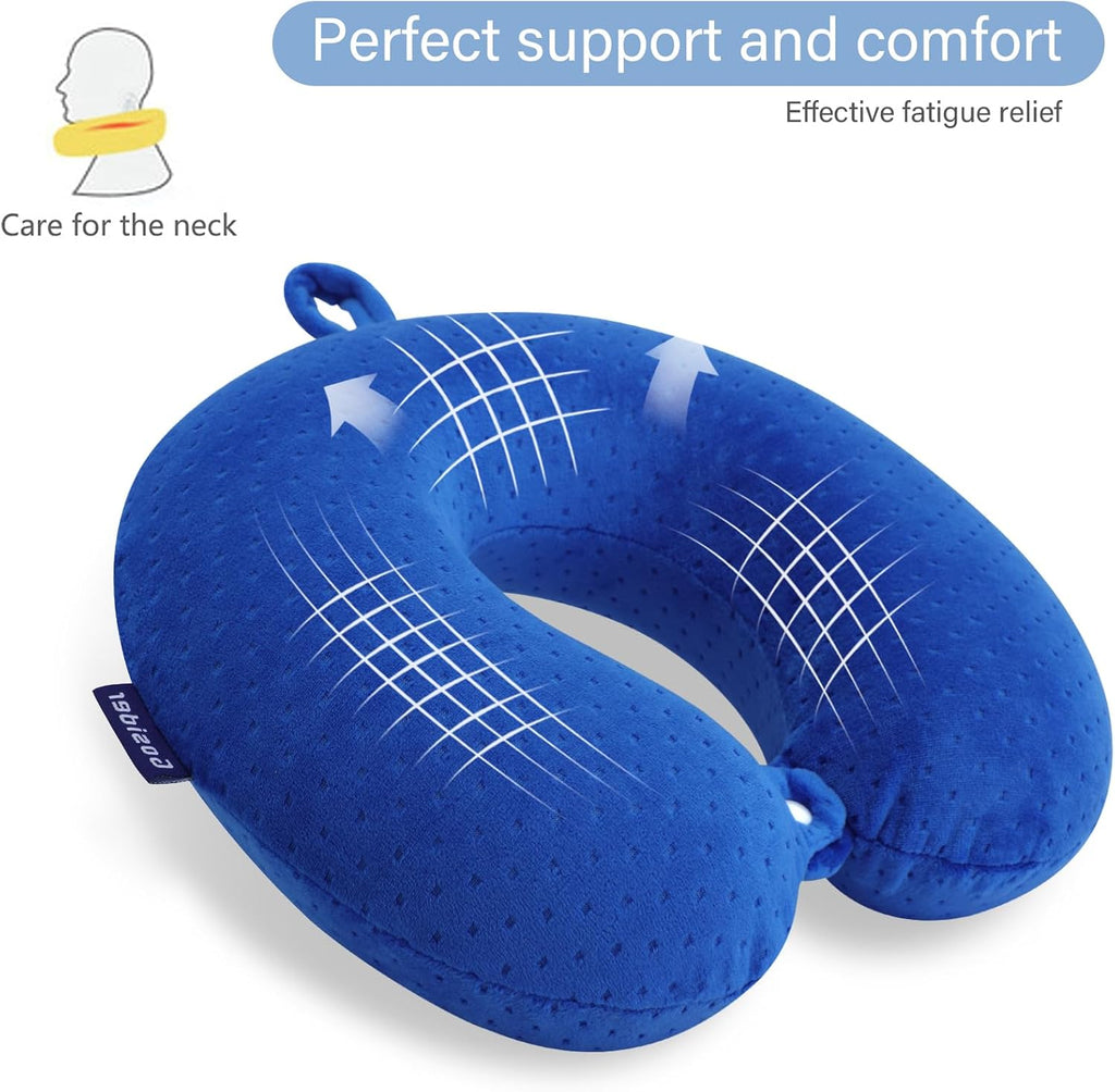 Gosider Neck Pillow for Travel Pillow Memory Foam U Shape Comfortable Travel Neck Pillow Head Neck Support Airplane Pillow for Traveling, C…