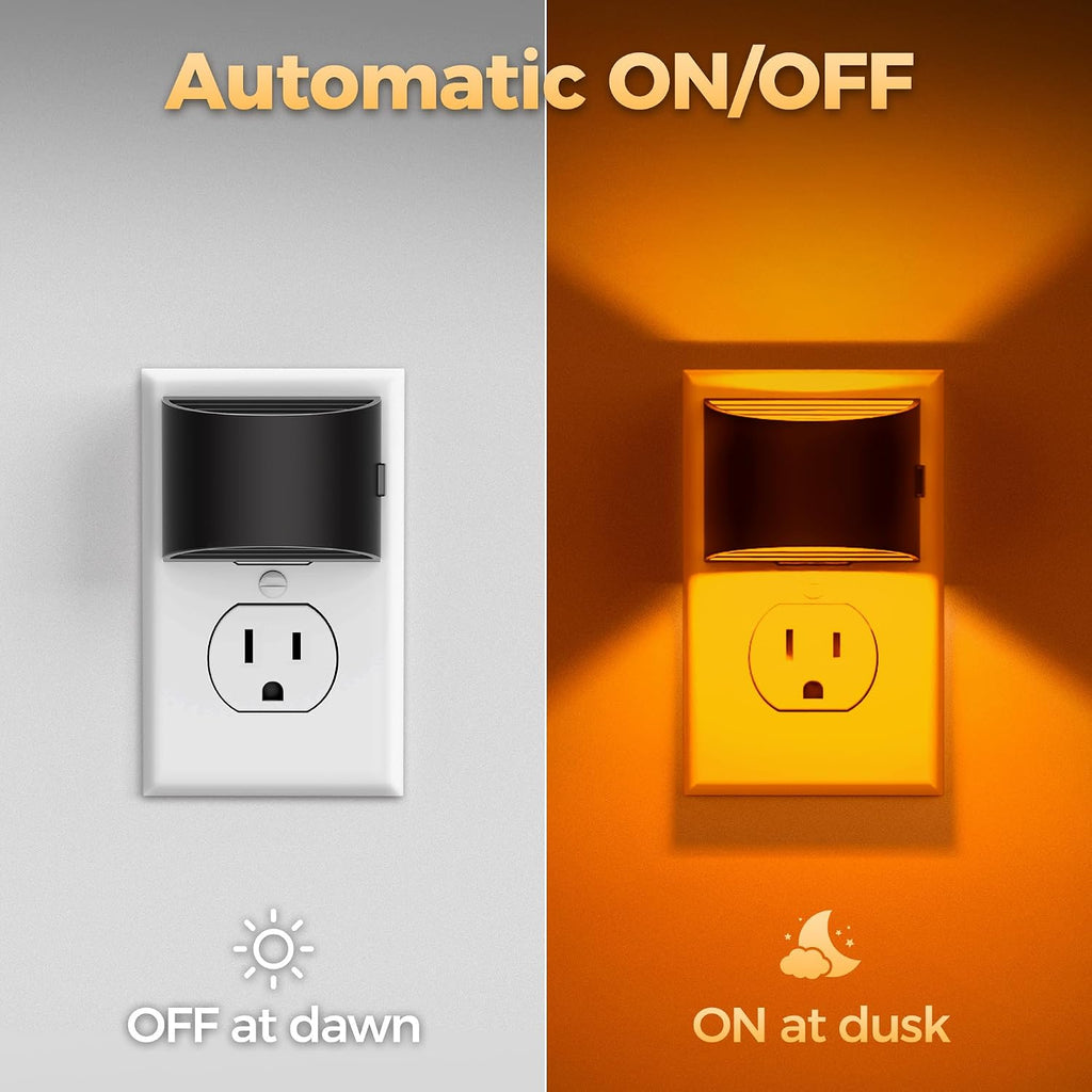 DORESshop LED Night Lights Plug into Wall [2 Pack], Plug in Nightlight, 3 Level Brightness Adjustable Night Light, Dusk to Dawn Sensor…