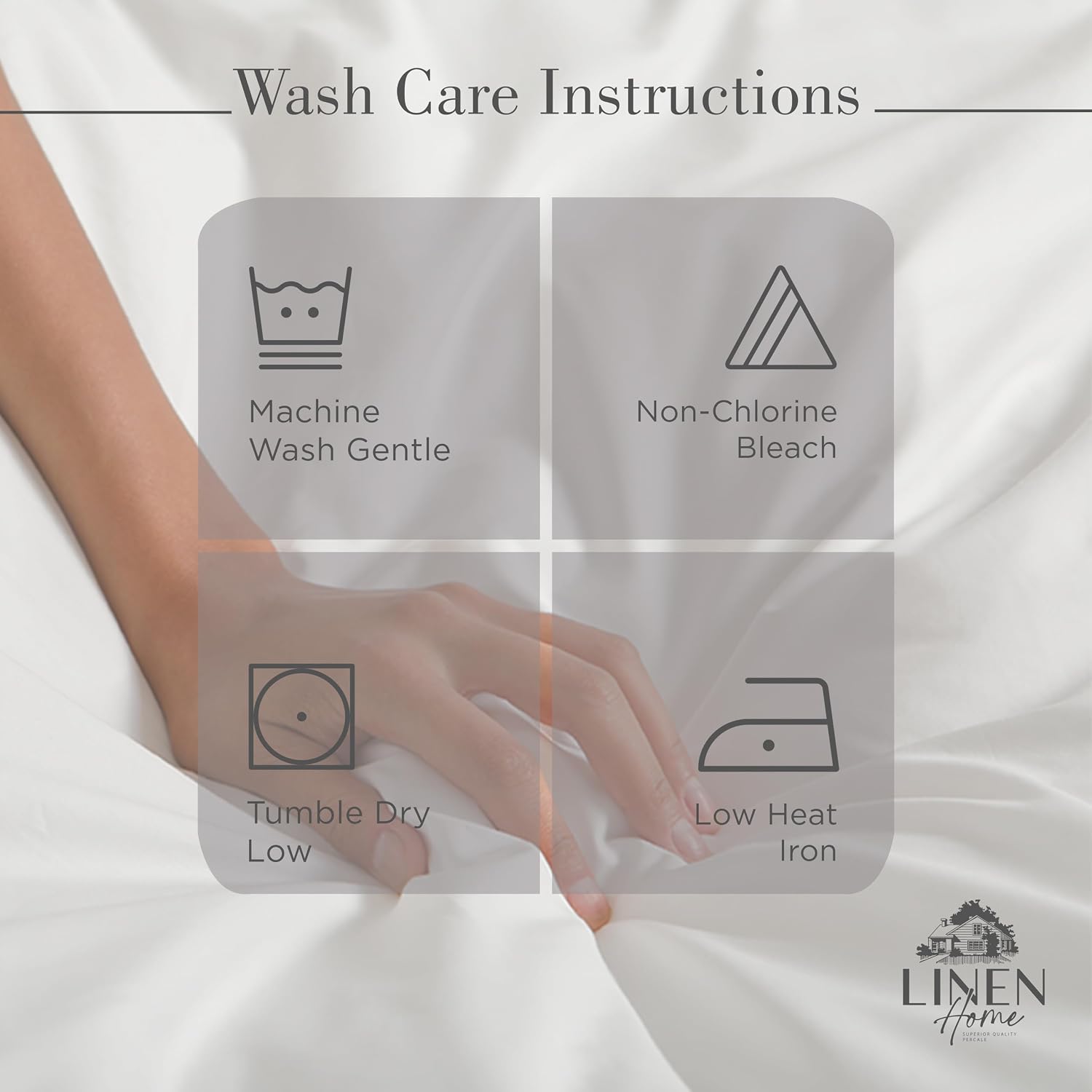 Linen Home 100% Cotton Percale Sheets Twin Size, Charcoal, Deep Pocket, 3 Pieces Set - 1 Flat, 1 Deep Pocket Fitted Sheet and 1…