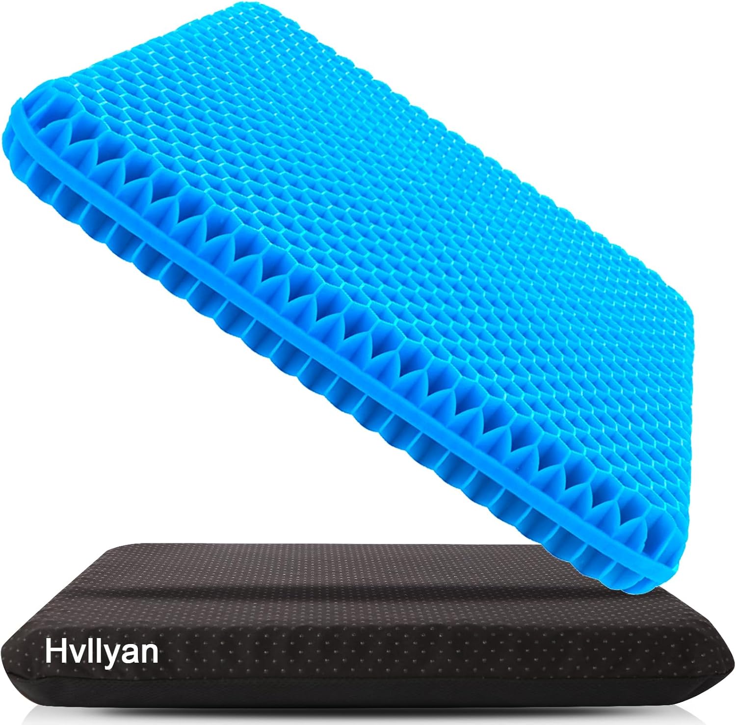 Hvllyan Gel Seat Cushion for Long Sitting (Thick & Extra Large), Gel Cushion for Wheelchair Soft, Chair Cushion, Car Seat Cushion…