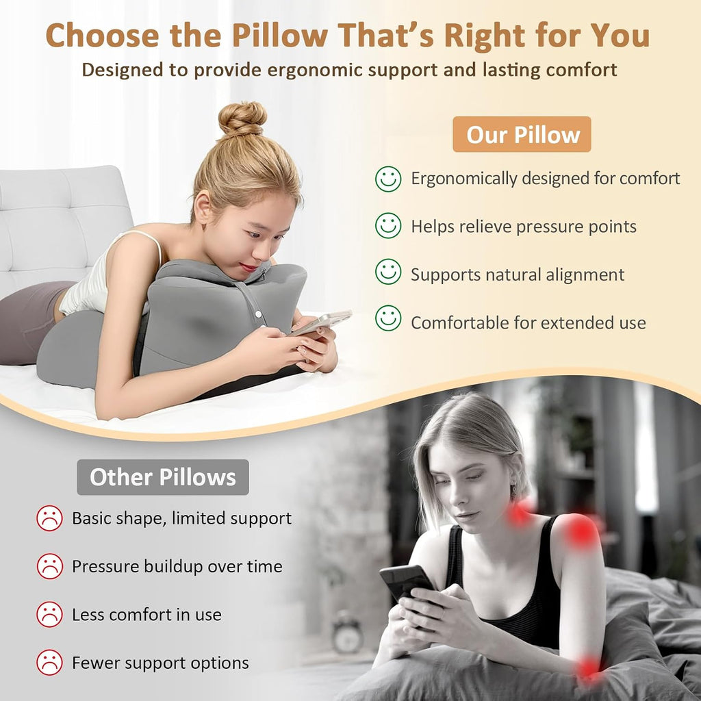 Wedge Pillow for Couples Intimacy, Ergonomic Memory Foam Support Cushion for Spine, Hip & Back Alignment, Positioning Pillow with…
