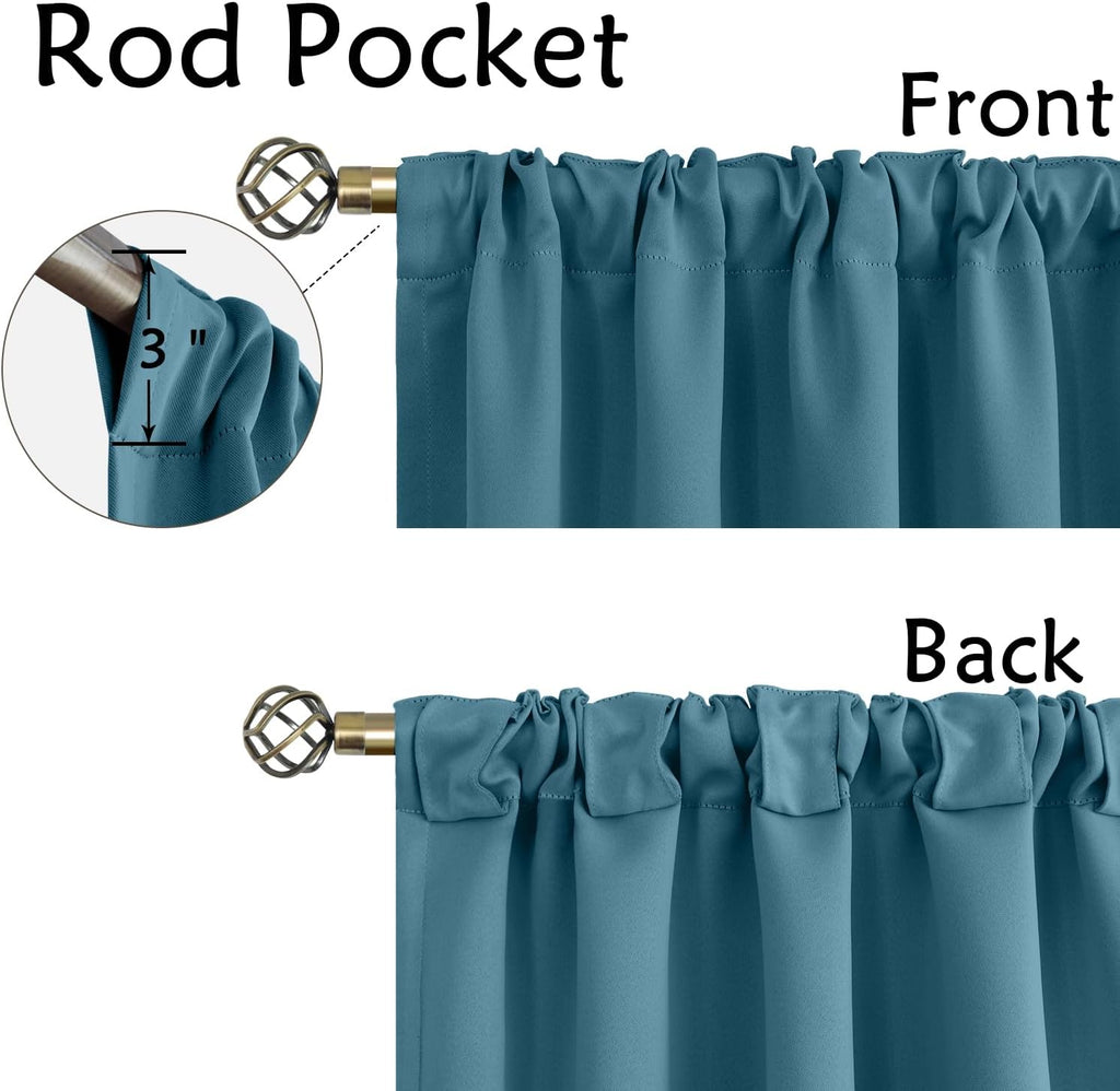 BGment Window Curtains for Bedroom - 84 Inch Rod Pocket and Back Tab Thermal Insulated Room Darkening Curtains for Living Room, 2 Curtain P…