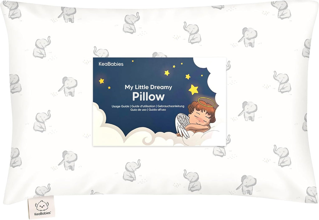 Toddler Pillow with Pillowcase - 13x18 My Little Dreamy Kids Travel Bed Pillows for Sleeping, Organic Cotton Small Pillowcase, Soft &…