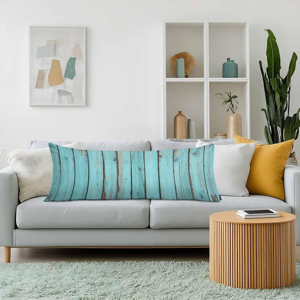Blue Wood Body Pillow Pillowcase Turquoise Wooden Teal Farmhouse Body Pillow Cushion Covers, 20x54 Inch Bedding Body Pillows Protector…