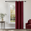 ChrisDowa Burgundyout Curtains 72 inches Long for Bedroom - Grommet Thermal Insulated Room Darkening Curtains for Living Room (1 Panel, Bur…
