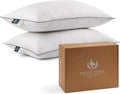 PacificCoast Pacific Coast Bed Pillows for Side and Back Sleepers, Feather and Down Hotel Pillows with 100% Cotton Shell, Medium Supportive…
