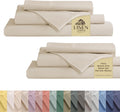 Linenhome Linen Home 2-Pack Queen Sheet Set, 100% Cotton Percale Bedding, 8-Piece Value Bundle, Deep Pocket Cooling Bed Sheets for Hot Slee…