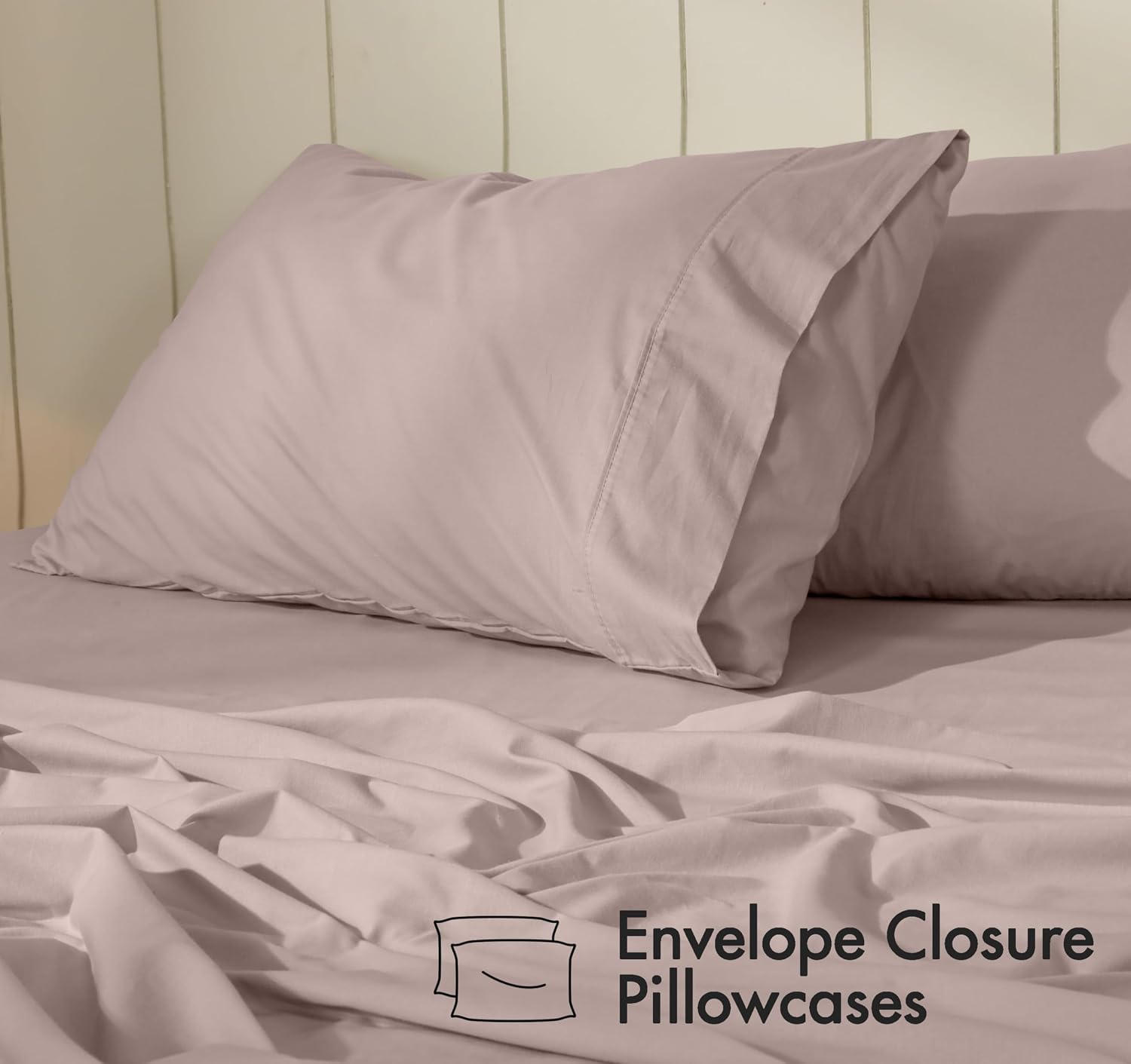 Ruvanti 100% Cotton Percale Sheets California King Size – Crisp Cooling Bed Sheets for Hot Sleepers, Deep Pocket 14”, Soft Breathable & Dur…