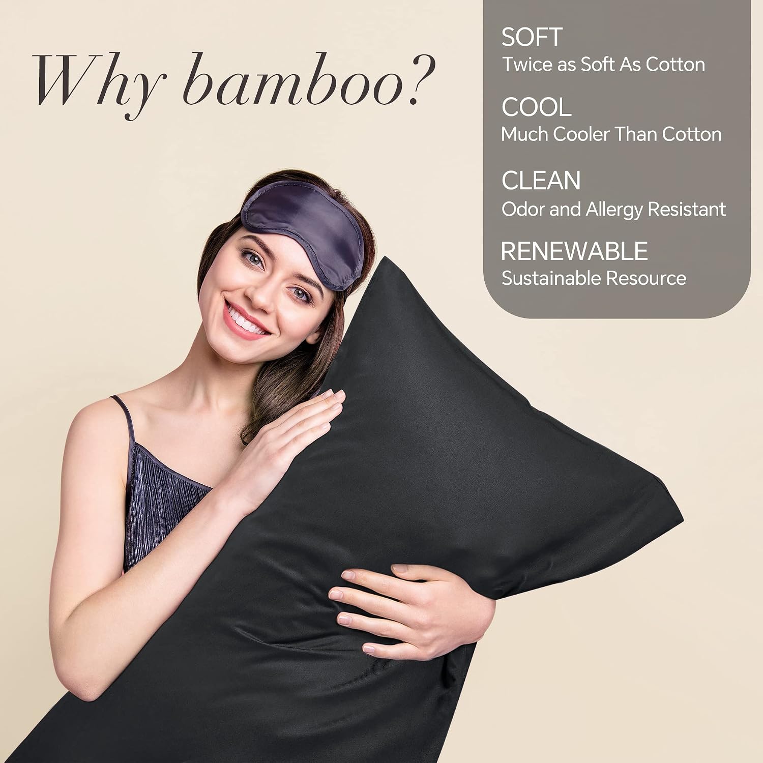 Bedelite King Size Pillow Cases Set of 2, Rayon Derived from Bamboo, Cooling Pillow Cases for Hot Sleepers & Night Sweats, Breathable and S…