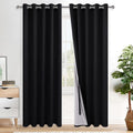 Xwzo 100% Blackout Curtains with Tiebacks- Heat and Full Light Blocking Window Panels with Grommets & Thermal Insulated Draperies for Wide…