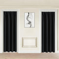 Jiuzhen Blackout Doorway Curtains 80 inch Length - 2 Panels Thermal Insulated Privacy Soundproof Rod Pocket Closet Door Curtains Room Divid…