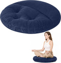 Meditation Cushion, Extra Large Floor Pillow Cushion for Adults, Round Tufted Japanese Meditation Pillow for Tatami Living Room, Yoga…