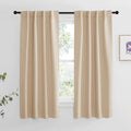 NICETOWN Window Treatment Curtains Room Darkening Drapes - (Biscotti Beige Color) 34 Width X 63 Drop Each Panel, 2 Panels Set, Thermal…