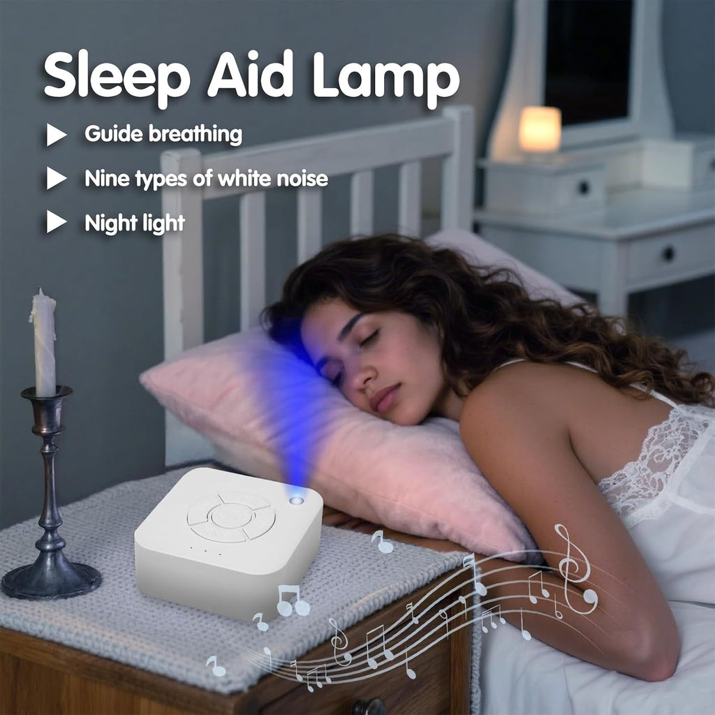 Rukico White Noise Sleep Machine, for Adults & Babies,9 Soothing Sounds, White Noise, Ocean Waves, Rain, etc, Rechargeable, Porta…