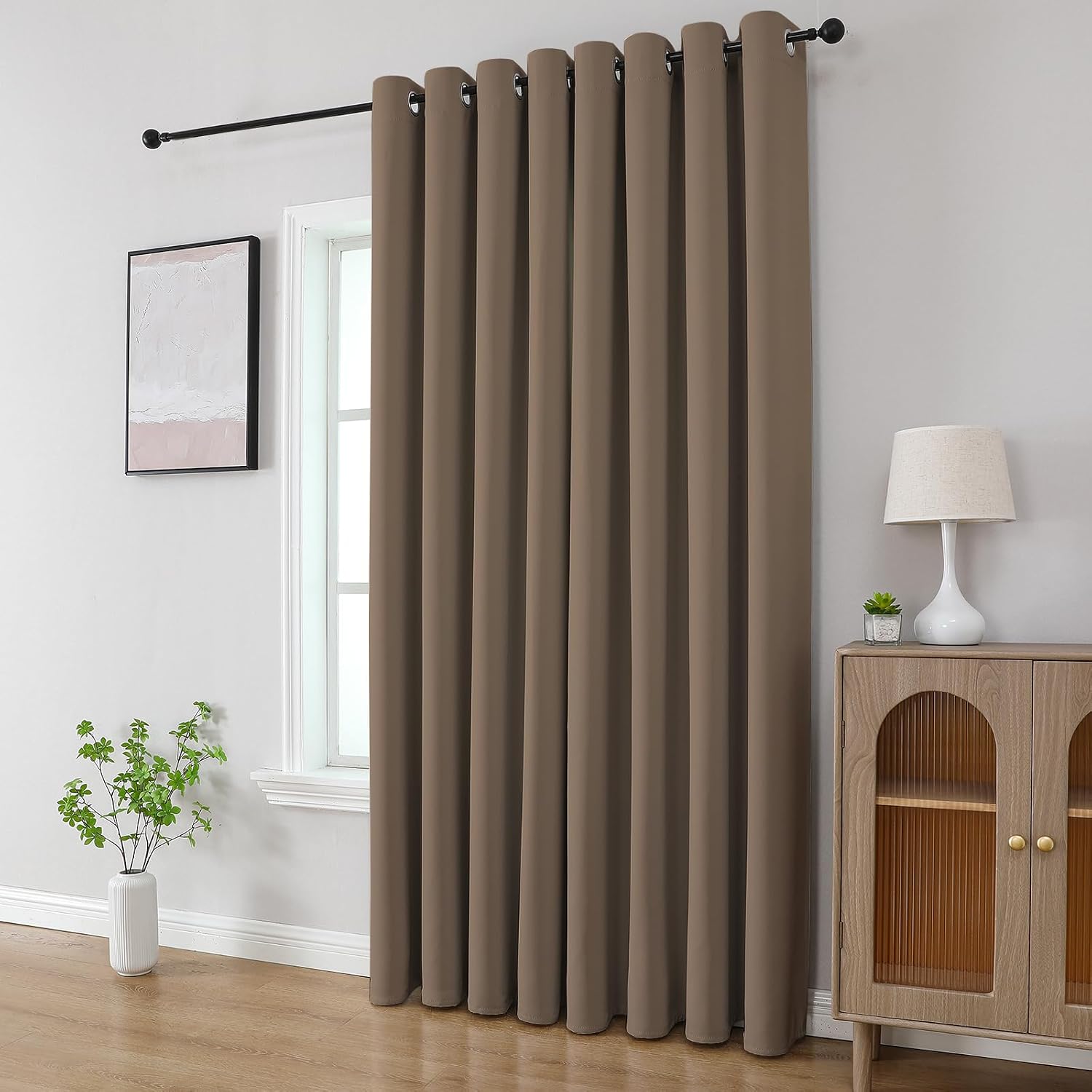 CUCRAF Khaki Blackout Curtains 54 inch Length 2 Panels Set, Room Darkening Drapes for Living Room Bedroom, Thermal Insulated Light…