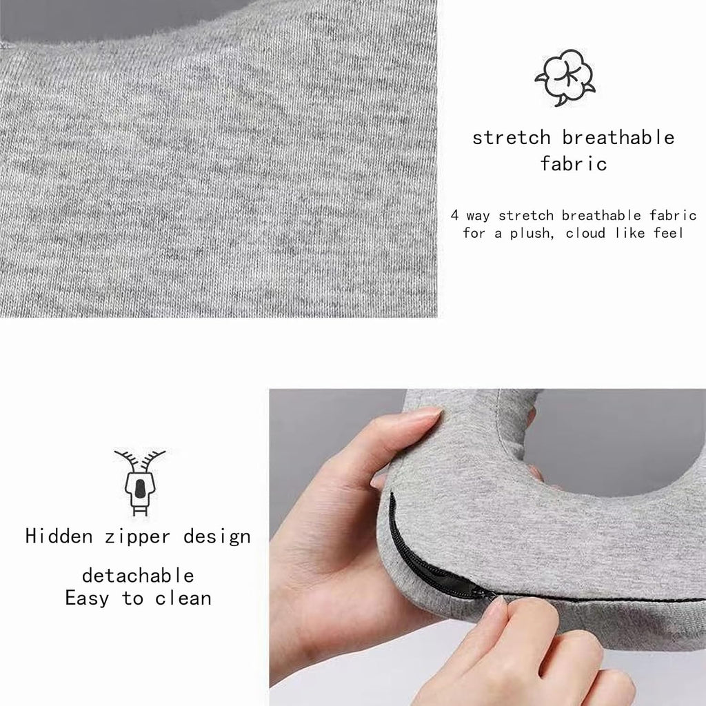 Foldable Portable Desk Pillow for Napping, Adjustable Office and School Face Down Pillow for Sleeping, Memory Cotton Travel Head Support…