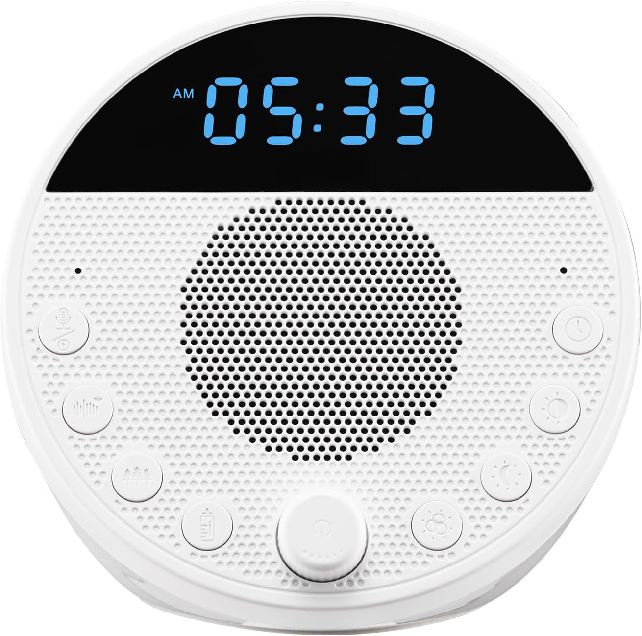 VEVOR Sound Machine, 18 Soothing Sleep Sounds, 7-Color Night Light, 6-in-1 White Noise Sound Machine with Dual Alarms, APP, Auto-Off…