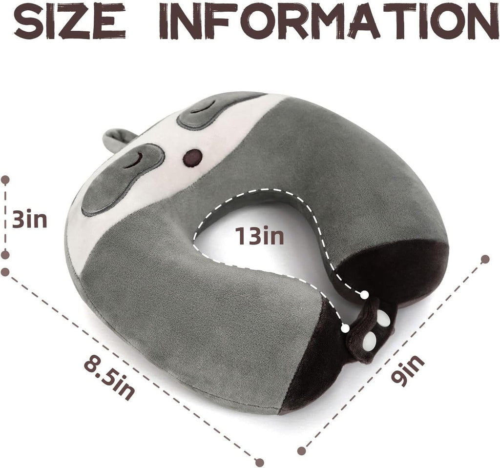 NiuniuDaddy Niuniu Daddy Sloth Kids Neck Pillow for Traveling, 100% Memory Foam Soft Travel Pillow, Airplane Travel Road Trip Essential for…